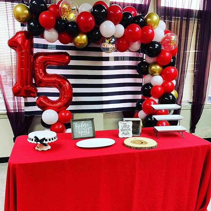 40 Inch Red Number 5 Balloon Large Red Foil Balloon Red 5 Balloons Mylar Helium Balloon for 5th Birthday Party Decorations Girls Boys Baby Shower Wedding Anniversary Decoration