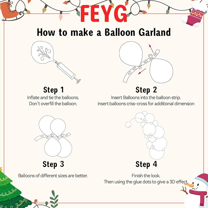 Christmas Balloon Arch Kit, Gingerbread Man Balloon Garland with Green Red White Balloons Candy Cane Foil balloons for Christmas Party Decorations Xmas Party Supplies