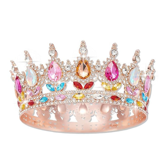 Queen Crown Rhinestone Wedding Crowns and Tiaras for Women Costume Party Hair Accessories Princess Birthday Crown Crystal Bridal Crowns