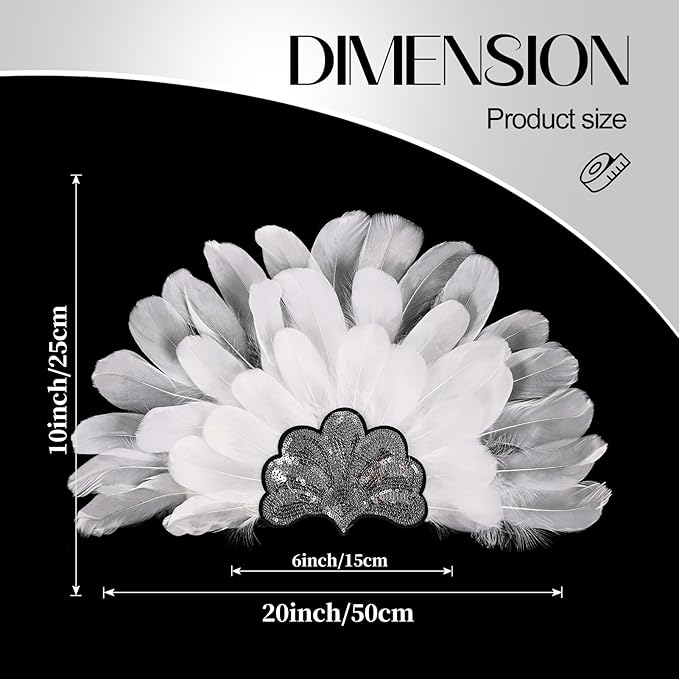 Women's Carnival Feather Headpieces Sequin Headdress for Wedding Masquerade Party Cosplay Feather Headbands