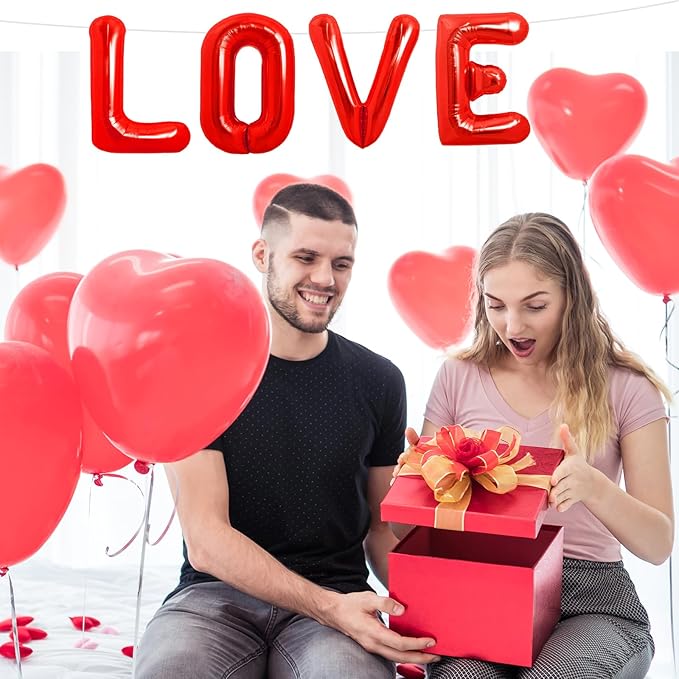 LIOZEOKUN Letter Balloons 16 Inch Alphabet A-Z Mylar Foil Balloons 2 Set for Wedding Birthday Party Decoration Banner Custom Phrase 52 Pcs