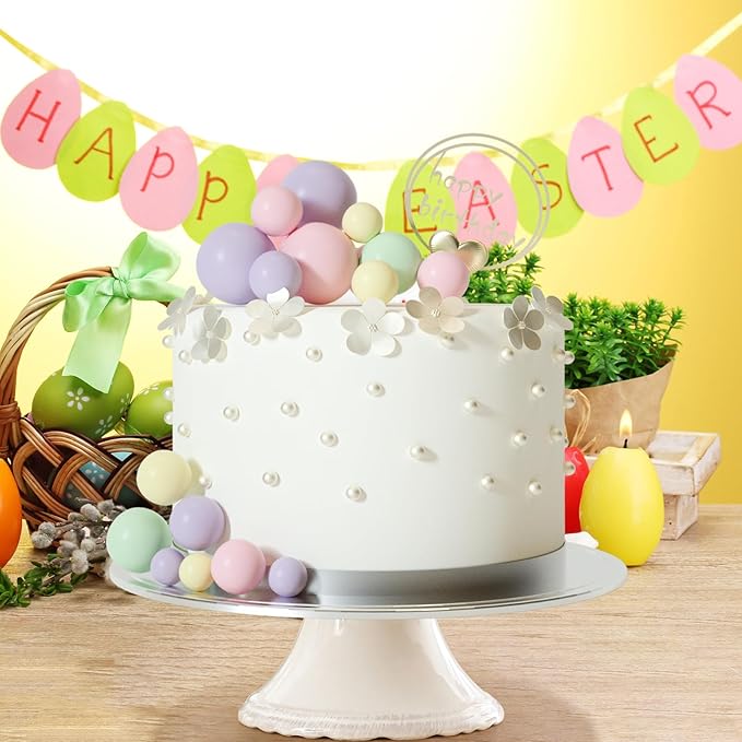 ASTARON 32 Pcs Ball Cake Topper Decorations Mini Balloons Cake Topper Sticks Foam Balls Cake Picks Cake Topper Balls Cake Decorations for Wedding Party Birthday Cake Toppers (Colorful)