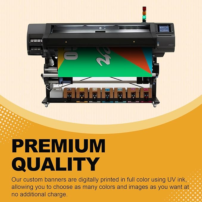 Custom Banners and Signs Personalized with Photo or Logo Text, Full Color 13oz Vinyl Banner Customized for Business Advertising Birthday Party Graduation Wedding Indoor Outdoor Display