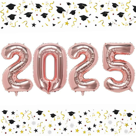 Smlpuame 40 Inch 2025 Balloons Champagne Gold, Large Foil Number Balloons for Happy New Years Festival Celebration Party Supplies Class of 2025 Graduation Decorations
