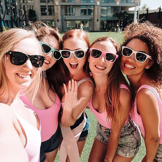 12 Pack Neon Colors Sunglasses Classic Retro Party Favors Sunglasses for Unisex Adult
