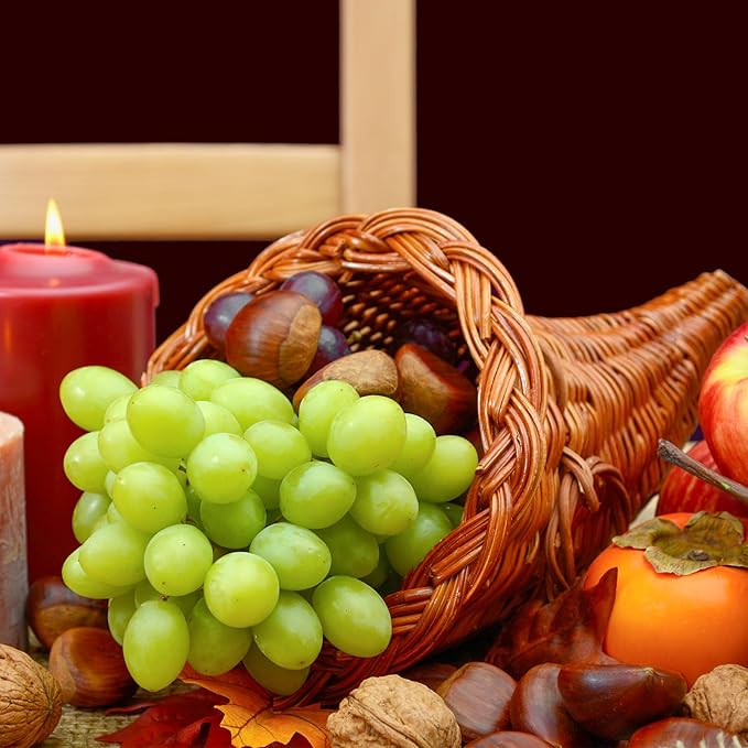 Dandat 3 Pcs Thanksgiving Cornucopia Basket 13.78 Inch Thanksgiving Horn of Plenty Fall Table Decoration Harvest Cornucopia for Autumn Table Centerpieces Fall Party Decorations