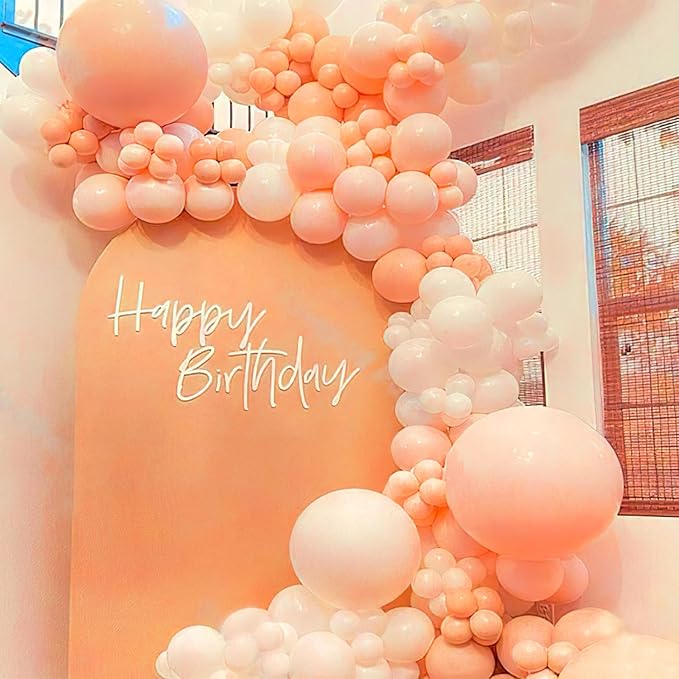PartyWoo Peach Balloons 50pcs 12 Inch Light Orange Latex Helium Balloons for Wedding Baby Shower Bridal Shower Bachelorette Anniversary Engagement Graduation Birthday Party Decorations Orange-Y21