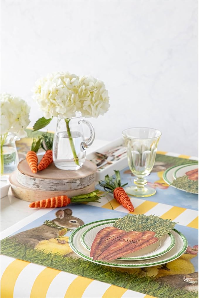 Hester & Cook Table Accent Place Cards - Dinner Name Cards for Table Setting Set of 12 - Made in USA (Carrots)