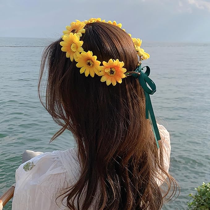Realistic Headband Headpiece Tiaras Flower Hairband Women Wedding Party Accessories