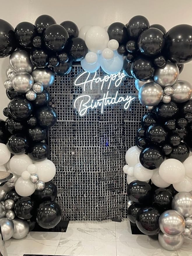 Black Balloons, 60 PCS Black Balloons 12 inch Latex Balloon for Birthday Party Decoration, Wedding, Baby Shower, Anniversary, Holiday Decoration and Balloon Garland