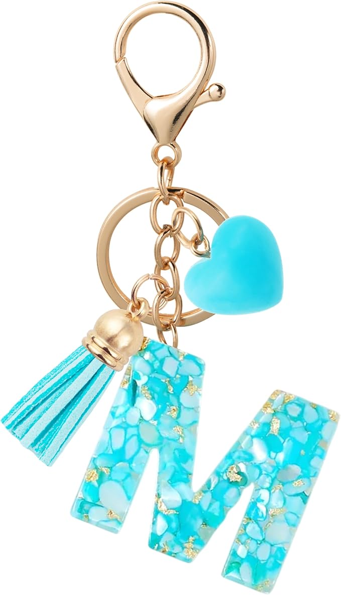 Initial Letter Keychain, Butterfly Keychain Cute Resin, Initial Keychain Backpack Charms, Key chain for Women, Girls