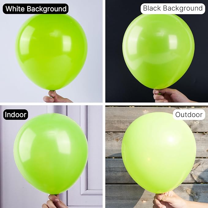 PartyWoo Lime Green Balloons 50 pcs 12 Inch Neon Latex Helium Balloons for Graduation Halloween Safari Dinosaur Summer Weddings Baby Showers Birthday Party Decorations Green-Y6