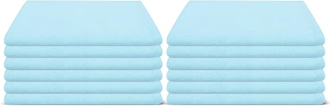 Dinner Cloth Napkins Set of 12, Premium Soft Cotton 18x18 Inches, Highly Absorbent, Hotel Quality Reusable & Washable Dinner Napkins with Mitered Corner Napkins for Home & Weddings - Aqua