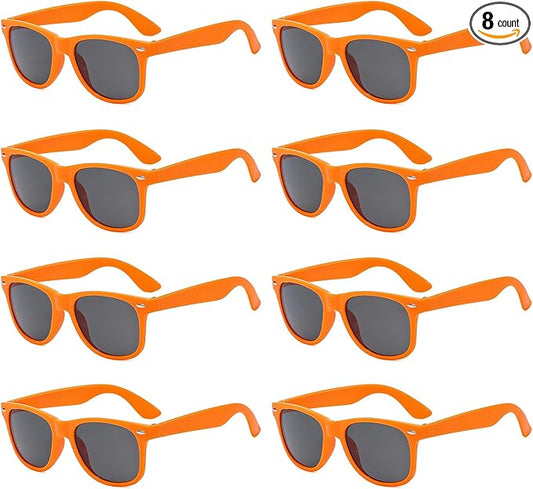Pibupibu Neon Colors Party Favor Supplies Unisex Sunglasses Pack of 8
