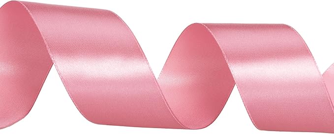 1 1/2 Inch Rose Gold Solid Satin Ribbon, 50 Yards Craft Fabric Ribbon for Gift Wrapping Floral Bouquets Wedding Party Decoration