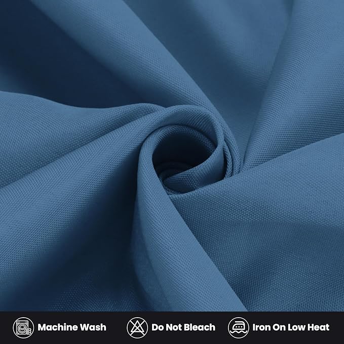 Ascoza 2 Pack Fitted Tablecloth for 6 Foot Rectangle 72 x 30 Inch Mediterranean Blue Table Covers Water Resistant Polyester Cloth for Folding, Parties,Display, Trade Show (Mediterranean Blue)