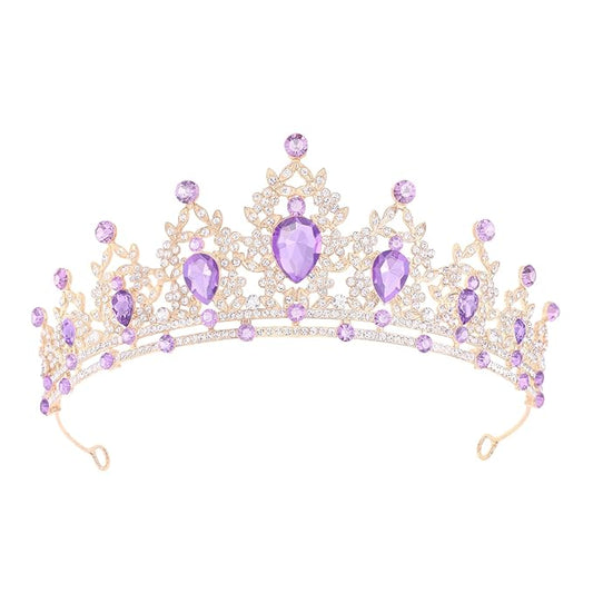 Princess Tiara and Crown for Women Wedding Tiaras for Bridal girls Tiaras and Crystal Crowns Rhinestone Headband Metal Hair Accessories for Costume Birthday Party Prom Gifts