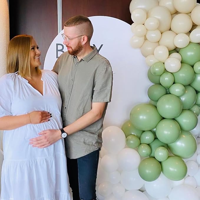 Sage Green Balloons, 30 Pcs 12 Inch Eucalyptus Olive Vintage Green Helium Latex Balloons for Birthday Boho Baby Shower Wedding Party Decorations