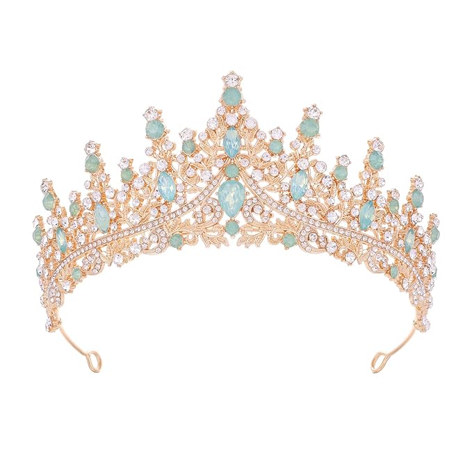 Baroque Tiara for Women Crystal Queen Crowns Rhinestone Princess Tiaras for Girl Wedding Headband for Bride Hair Accessories for Halloween Costume Birthday Party Prom Mother's Gifts