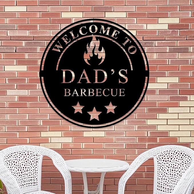 Personalized Metal Barbecue Wall Sign, Custom Barbecues Sign for Outdoor, Large BBQ, Barbecue Metal, Custom BBQ & Grill Signs, Father's Day Gift, Gift for Dad, Grandpa /4