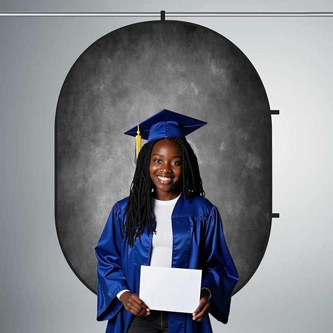 Kate Collapsible Backdrop Pop Up Backdrops Grey Foldable Background for Portrait Photography, Video, 5x6.5ft