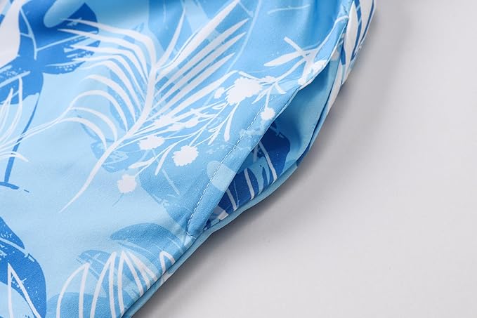 Cromoncent Matching Hawaiian Outfits for Family, Dad and Son Matching Luau Beach Tropical Shirts Mommy Daughter Tropical Sets