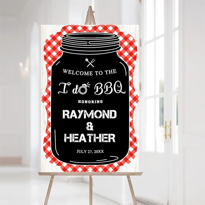 Personalized Welcome To The I Do BBQ Party Sign, I Do BBQ Wedding Engagement Party Yard Sign, I Do BBQ Sign, Couples Shower BBQ Sign, BBQ Yard Sign, BBQ Signs For Outside, I Do BBQ Decorations