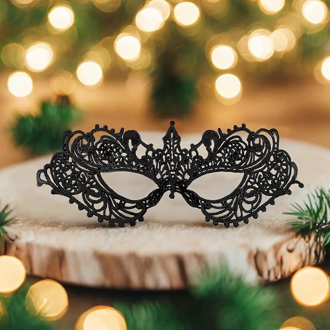 Erythem Masquerade Mask for Women, Venetian Lace Masquerade Mask for Halloween Mardi Gras Costume Party, Fit for Adult