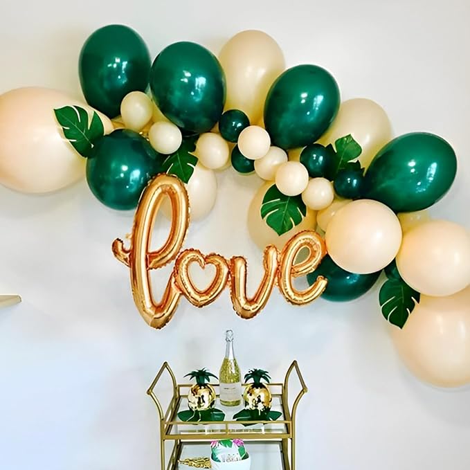 Dark Green Balloons, 66pack 12inch Green Latex Party Balloons for Birthday, Graduation, St. Patrick's Day, Christmas, Baby Shower, Dinosaur Party, Anniversary Party Decorations