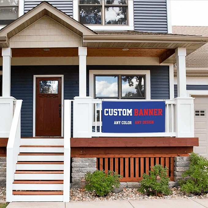 Custom Banners And Signs 4x2 Ft,Personalized Banner With Photo/Text, Banners Customized For Business Birthday Graduation Parties Indoor Outdoor