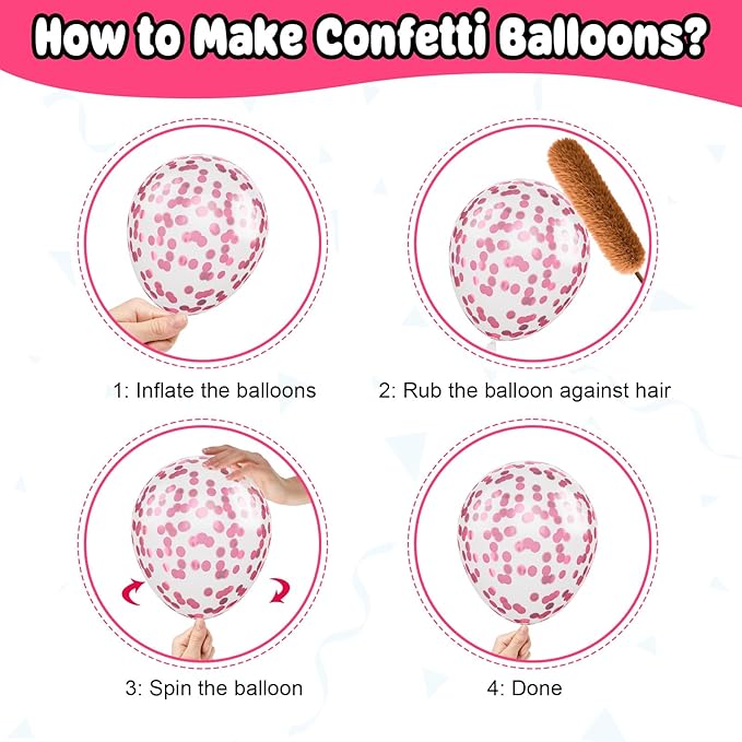 Cowgirl Balloons,12 Inch Cow Print Hot Pink Light Pink and Silver Balloons with Confetti Balloon for Farm Cowgirl Bridal Shower Bachelorette Birthday Party Decorations