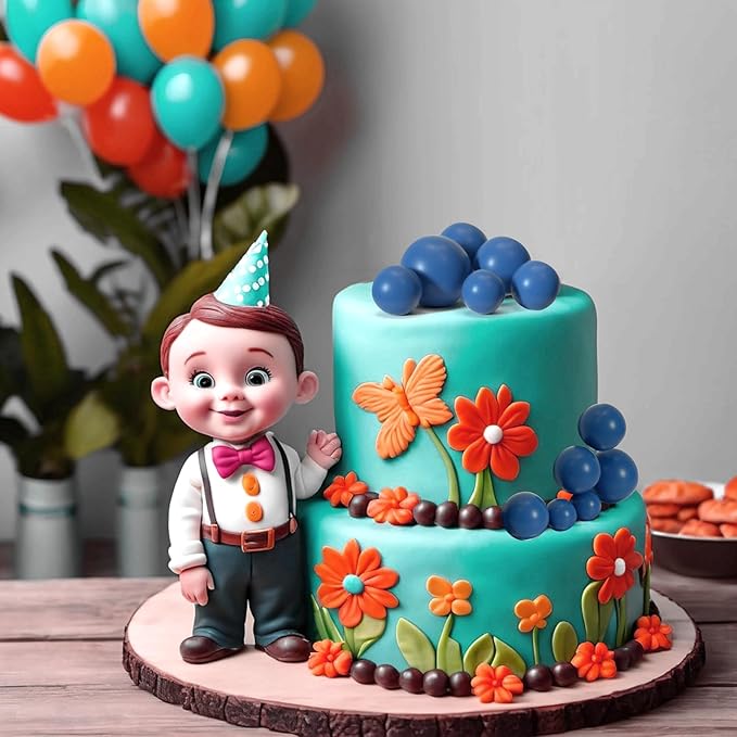 ASTARON 20 Pcs Ball Cake Topper Decorations Mini Balloons Cake Topper Sticks Royal Blue Balls Cake Picks for Graduation Wedding Birthday Cake Decorations