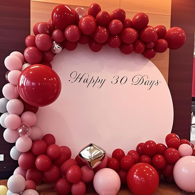 Red Balloons 145 pcs Matte Red Balloons Arch Kit Different Sizes of 18 12 10 5 Inch Latex Balloons for Balloon Garland or Balloon Arch as Birthday Valentines Day baloons Party Decorations