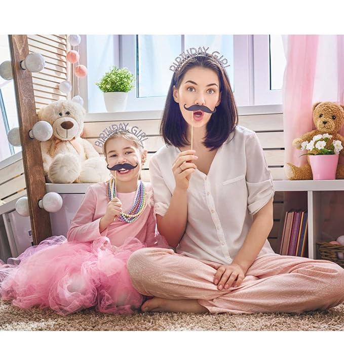 AOPRIE Birthday Girl Headband Crown for Women & Girls - Happy Birthday Princess Tiara Rhinestone Accessory, Purple