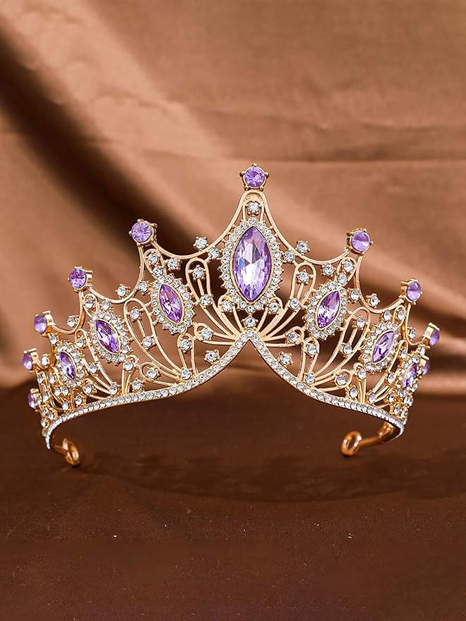 Tiaras Headbands Crown for Women and Girls, Princess Rhinestone Crown for Bridal, Crystal Queen Tiara Head Band Hair Accessories for Prom Wedding and Party