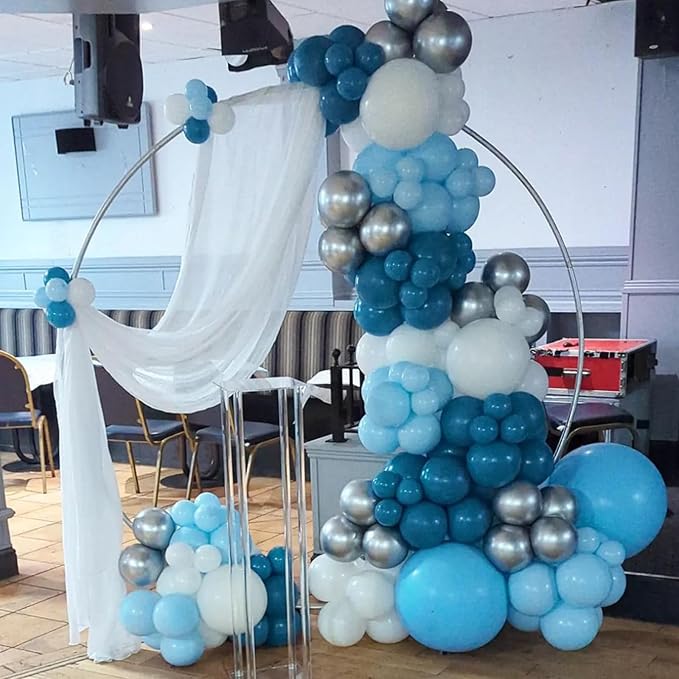 Peacock Blue Balloons, 12 Inch 30 Pcs Turquoise Blue Balloon Teal Blue Latex Balloons Matte Dark Teal Aqua Blue Helium Balloons for Birthday Baby Shower Wedding Whale Theme Party Decorations