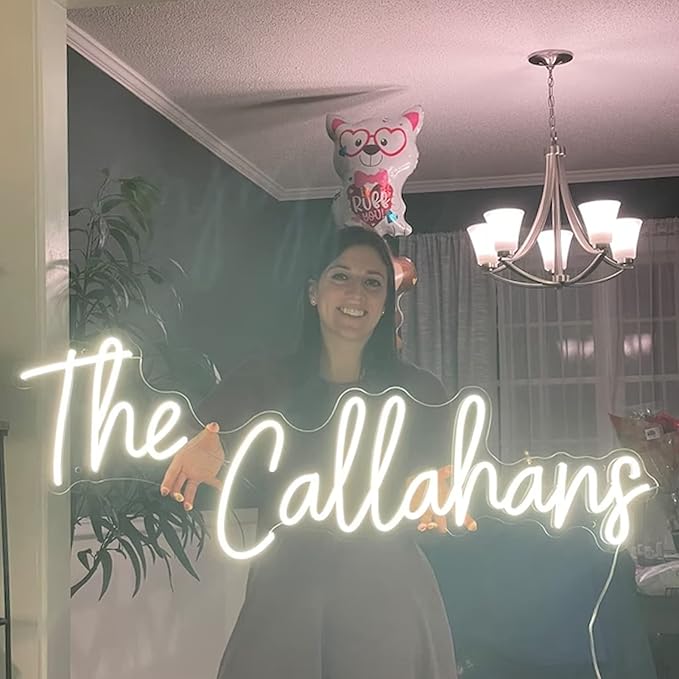 Custom LED Neon Signs, Handmade Personalised Neon Lights for Bedroom Wedding Birthday Party Home Wall Décor Bar Salon Neon Light Sign, Company Logo or Business Signs ( Optional 18'' to 55'')