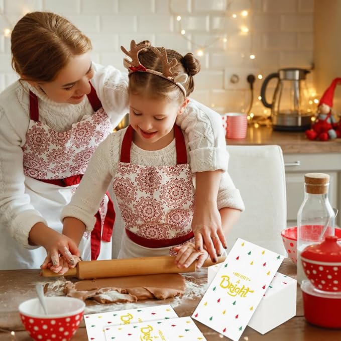 100 PCS Christmas Napkins Disposable Christmas Paper Napkins Decorative Chrismas Dinner Napkin Christmass Cocktail Napkins Xmas Holiday Napkin Guest Hand Towel for Xmas Party Dinner Kitchen Bathroom