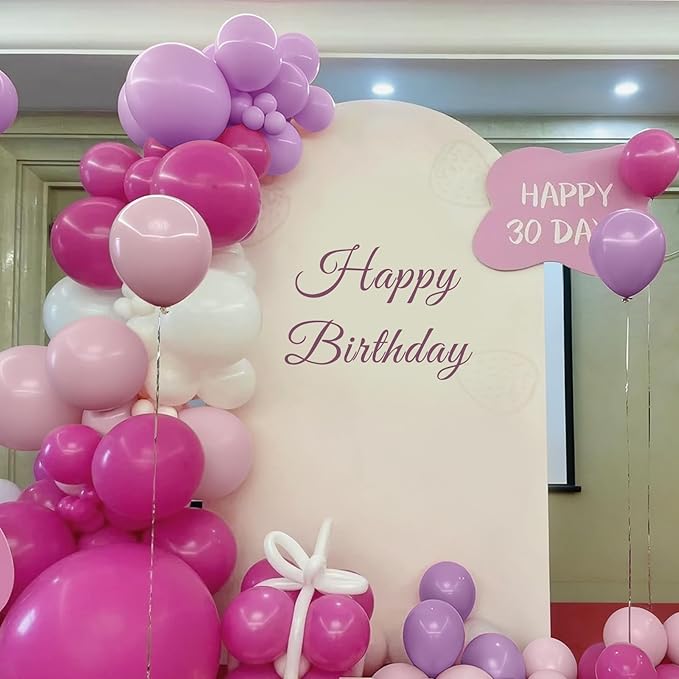 Red Pink Purple White Balloon Arch Kit, 166Pcs Dusty Pink Balloons Garland for Girl Women Wedding Engagement Anniversary Birthday Bridal Baby Shower Party Decorations