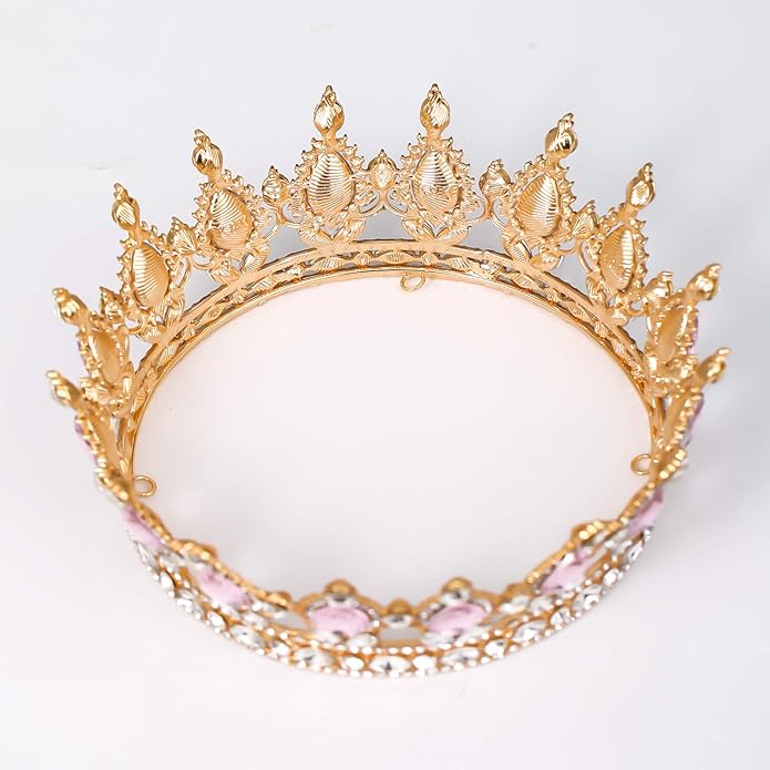 FORSEVEN Queen Crown Rhinestone Wedding Crowns and Tiaras for Women Costume Party Hair Accessories Princess Birthday Crown Crystal Bridal Crown Halloween Decorations Headband