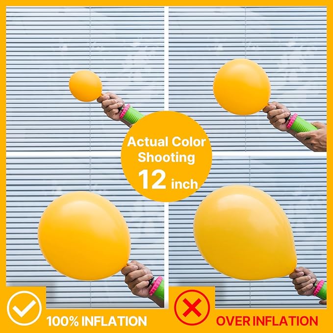 PartyWoo Mustard Yellow Balloons 100 pcs Different Sizes of 36 18 12 10 5 Inch Fall Color Orange Yellow Balloon Arch Kit Garland for Thanksgiving Baby Shower Birthday Party Decorations Orange-Y10