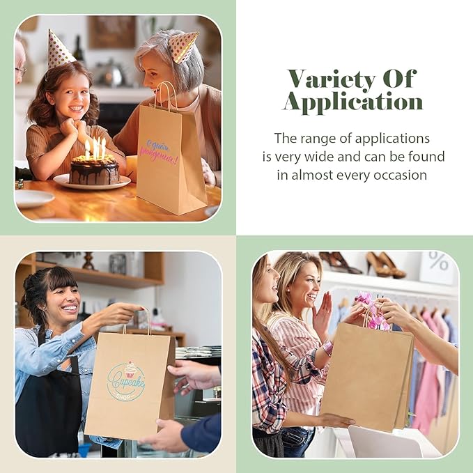 GSSUSA Brown Paper Bags with Handles 9000 Pack Brown Gift Bags10x5x13 Inch Kraft Paper Bags, for Shopping, Retail and Grocery -Take Out Bag