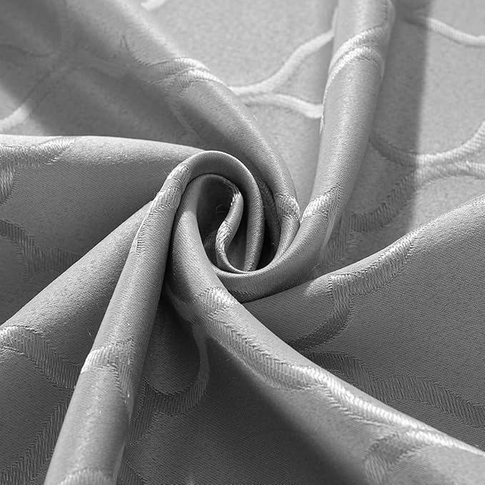 SASTYBALE Jacquard Napkin Flower Pattern Polyester Table Cover - Spill Proof, Wrinkle Resistant, Dust-Proof for Kitchen Dining Tabletop Decoration (Grey, 20X20)
