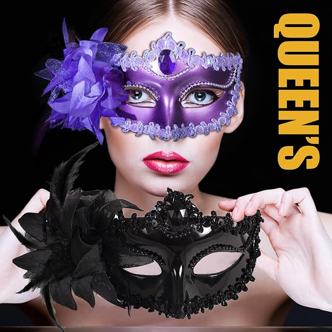 Masquerade Mask for Women Venetian Halloween Carnival Masks for Party Prom Ball