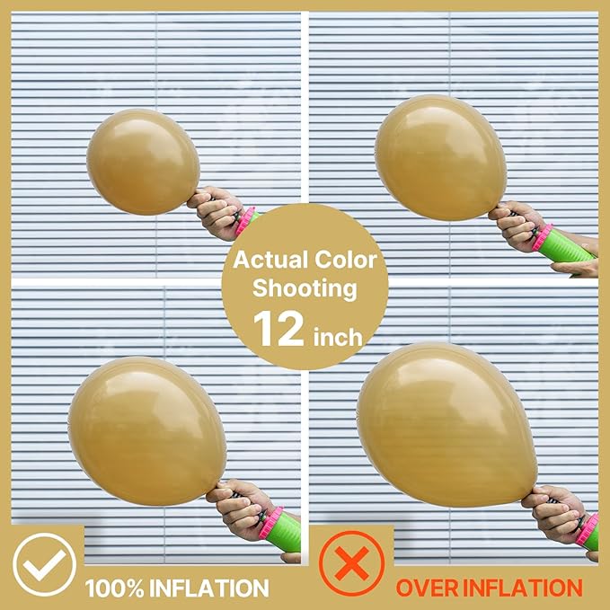 PartyWoo Tan Balloons, 85 pcs Boho Tan Balloons Different Sizes Pack of 18 Inch 12 Inch 10 Inch 5 Inch Light Brown Balloons for Balloon Garland or Balloon Arch as Birthday Party Decorations, Tan-F19
