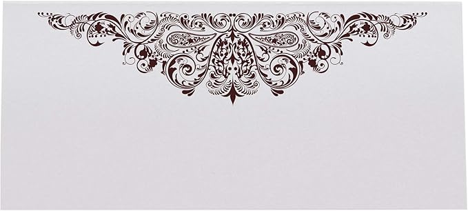 Paisley Place Cards, Chocolate (Choose Color), Set of 150, Pre-cut and Scored - Wedding, Party, Dinner, and Special Events - Made in the USA