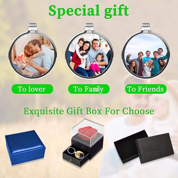 Double Side Custom Keychain with Picture Personalized Engraving Photo Text Customized Gifts for Men Women