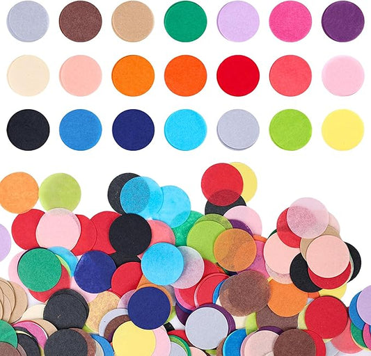 Koogel 1 Inch Round Tissue Paper, Table Confetti Dots Multicolor Circles 20 Assorted Colors for Arts Greeting Cards Scrapbooking DIY 2400 PCS