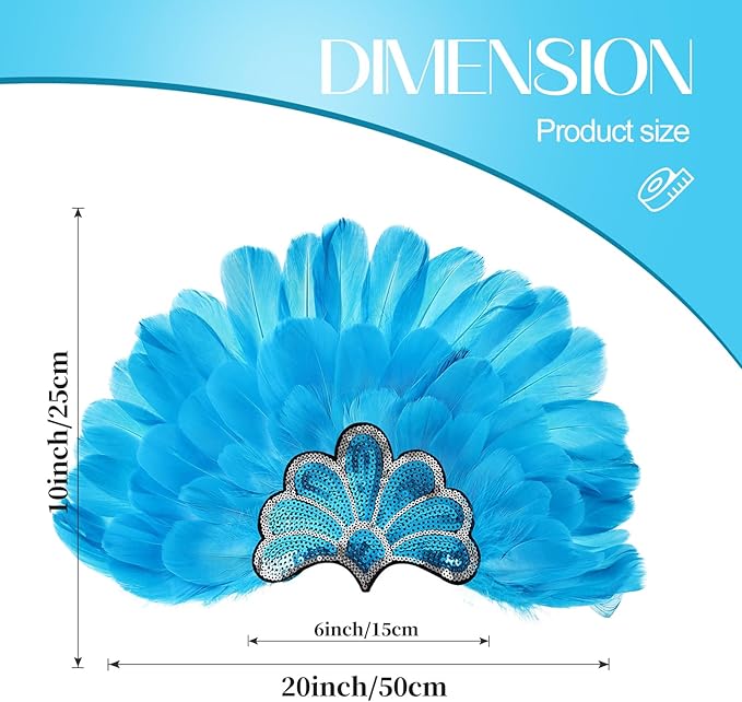 Women's Carnival Feather Headpieces Sequin Headdress for Wedding Masquerade Party Cosplay Feather Headbands