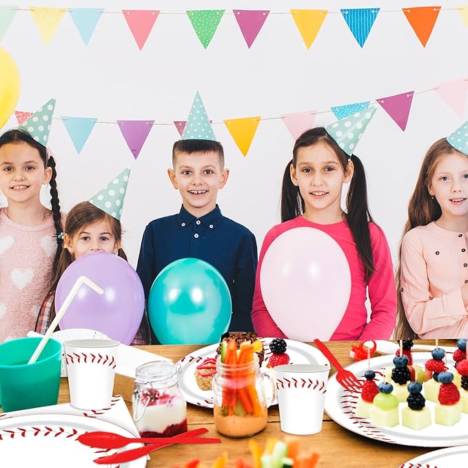 140 Pcs Baseball Party Supplies Bundle Paper Plates Napkins Baseball Themed Birthday Party Supplies Decorations Baseball Favors For Girls Serves 20 Guests
